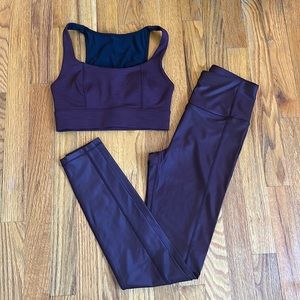 Sweaty Betty burgundy set!